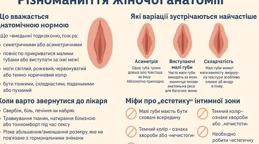 Анатомічне різноманіття жіночих статевих губ